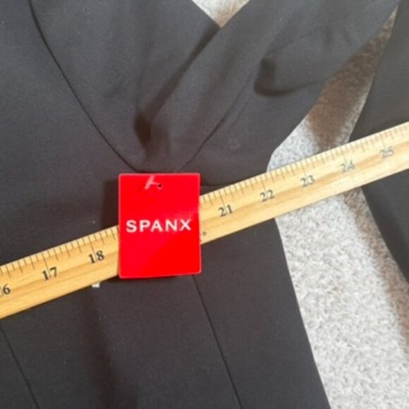 Spanx‎ Womens Perfect Collarless Blazer Jacket One Button Large Office Black NWT - Picture 10 of 12